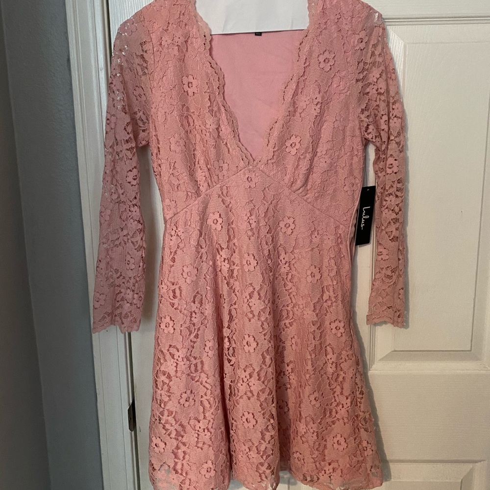 Pink lace lulus dress